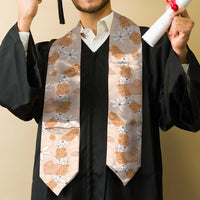 Hawaii Anthurium Tiare Pikake Lei Graduation Stole Alani Lauhala Art Pattern