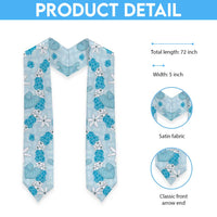 Hawaii Anthurium Tiare Pikake Lei Graduation Stole UliUli Lauhala Art Pattern