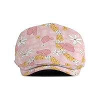 Hawaii Anthurium Tiare Pikake Lei Jeff Hat Akala Lauhala Art Pattern LT01 Pink - Polynesian Pride