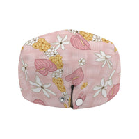 Hawaii Anthurium Tiare Pikake Lei Jeff Hat Akala Lauhala Art Pattern LT01 - Polynesian Pride