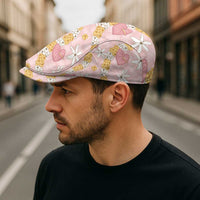 Hawaii Anthurium Tiare Pikake Lei Jeff Hat Akala Lauhala Art Pattern LT01 - Polynesian Pride