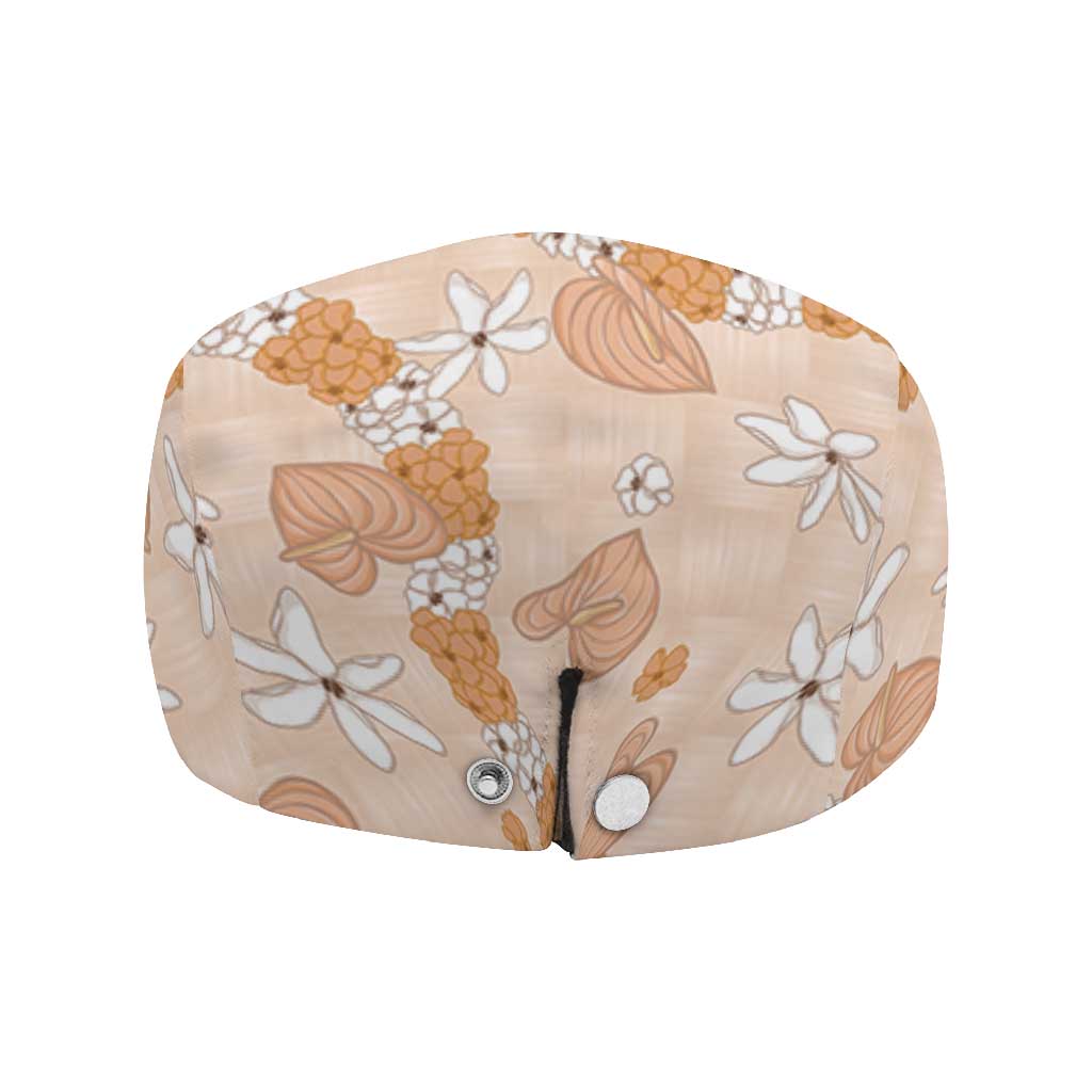 Hawaii Anthurium Tiare Pikake Lei Jeff Hat Alani Lauhala Art Pattern