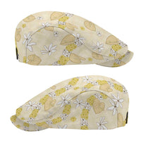 Hawaii Anthurium Tiare Pikake Lei Jeff Hat Melemele Lauhala Art Pattern LT01 - Polynesian Pride