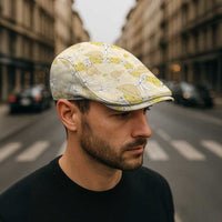 Hawaii Anthurium Tiare Pikake Lei Jeff Hat Melemele Lauhala Art Pattern LT01 - Polynesian Pride