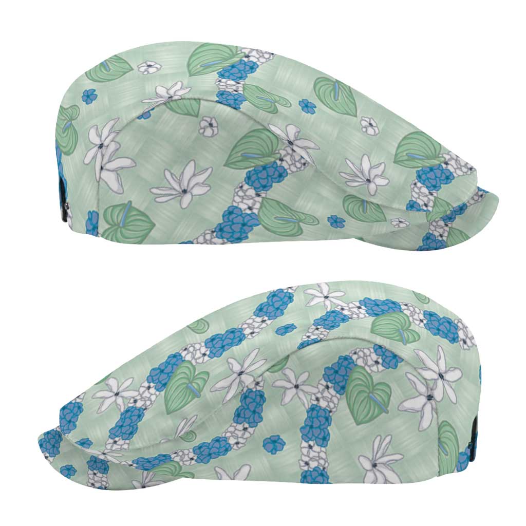 Hawaii Anthurium Tiare Pikake Lei Jeff Hat Omaomao Lauhala Art Pattern LT01 - Polynesian Pride