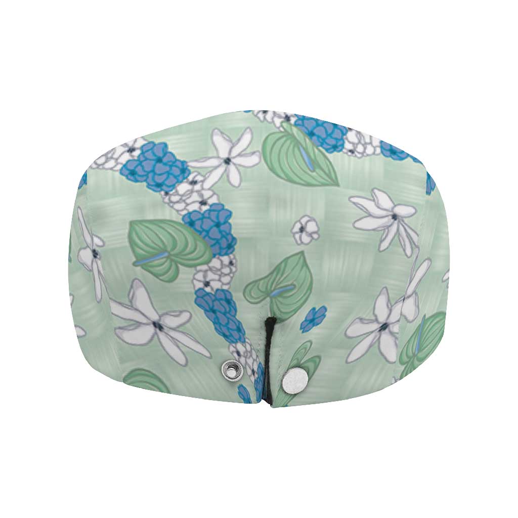 Hawaii Anthurium Tiare Pikake Lei Jeff Hat Omaomao Lauhala Art Pattern LT01 - Polynesian Pride