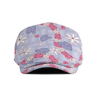 Hawaii Anthurium Tiare Pikake Lei Jeff Hat Poni Lauhala Art Pattern LT01 Purple - Polynesian Pride