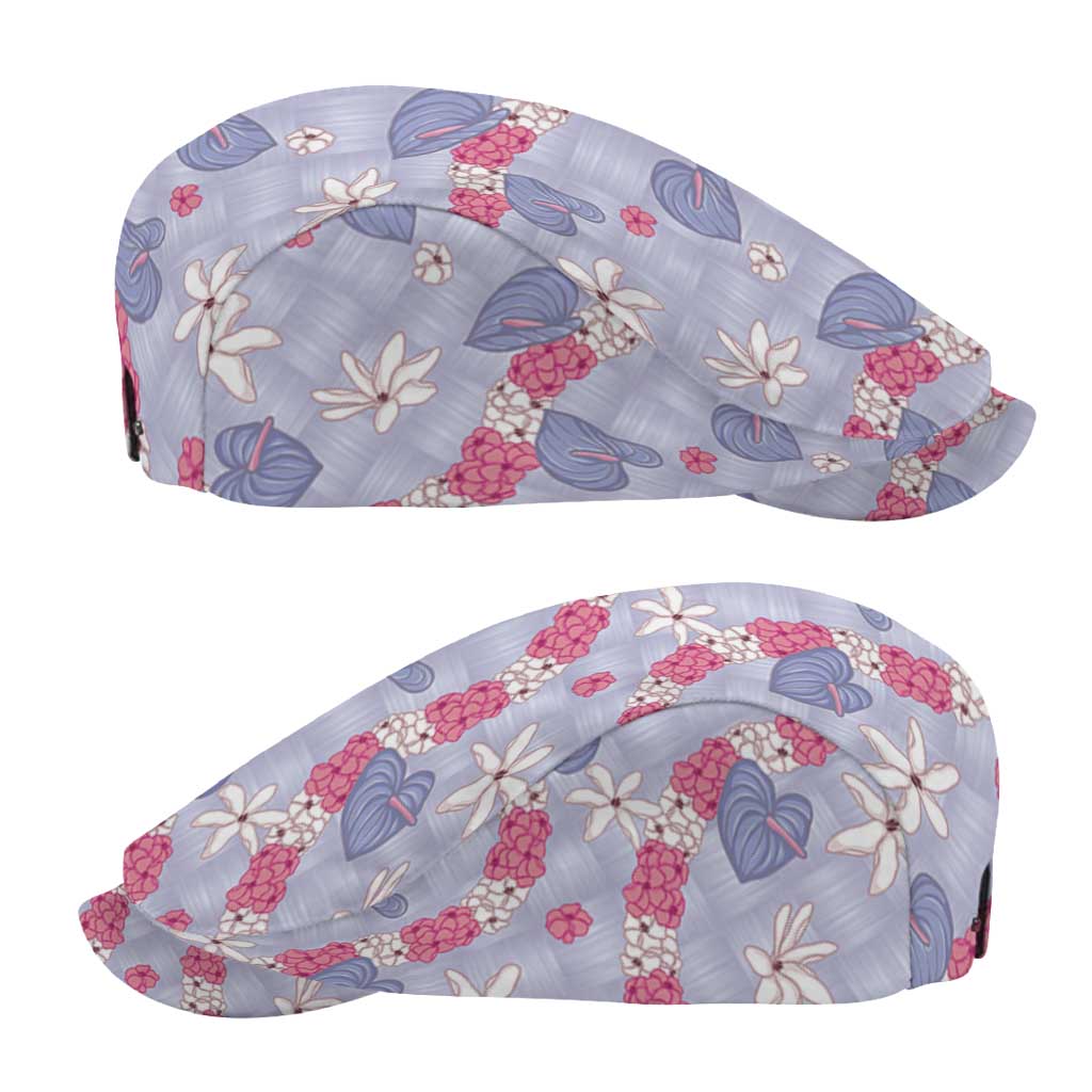 Hawaii Anthurium Tiare Pikake Lei Jeff Hat Poni Lauhala Art Pattern LT01 - Polynesian Pride