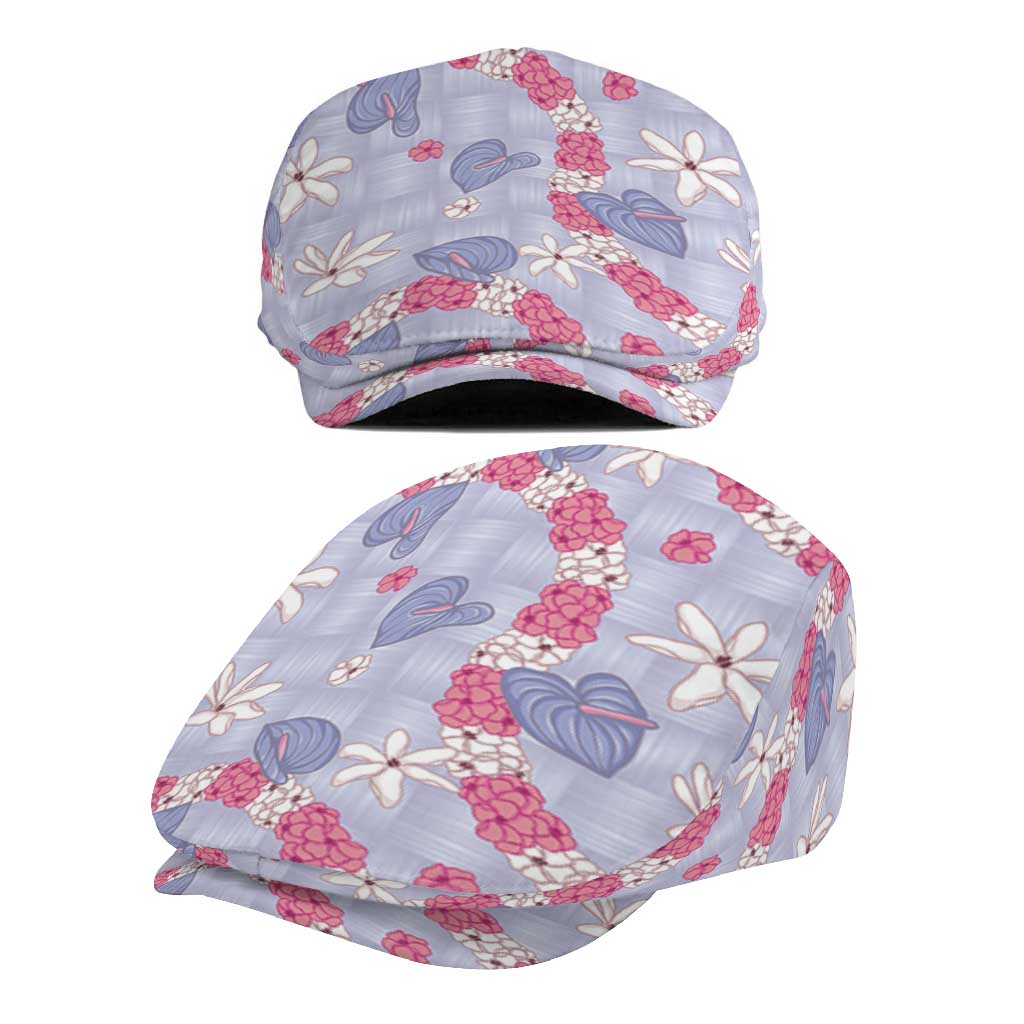 Hawaii Anthurium Tiare Pikake Lei Jeff Hat Poni Lauhala Art Pattern LT01 - Polynesian Pride