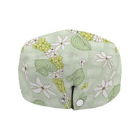 Hawaii Anthurium Tiare Pikake Lei Jeff Hat Sage Green Lauhala Art Pattern LT01 - Polynesian Pride