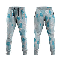 Hawaii Anthurium Tiare Pikake Lei Jogger Pants UliUli Lauhala Art Pattern