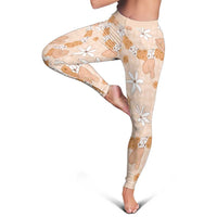 Hawaii Anthurium Tiare Pikake Lei Leggings Alani Lauhala Art Pattern LT01 - Polynesian Pride