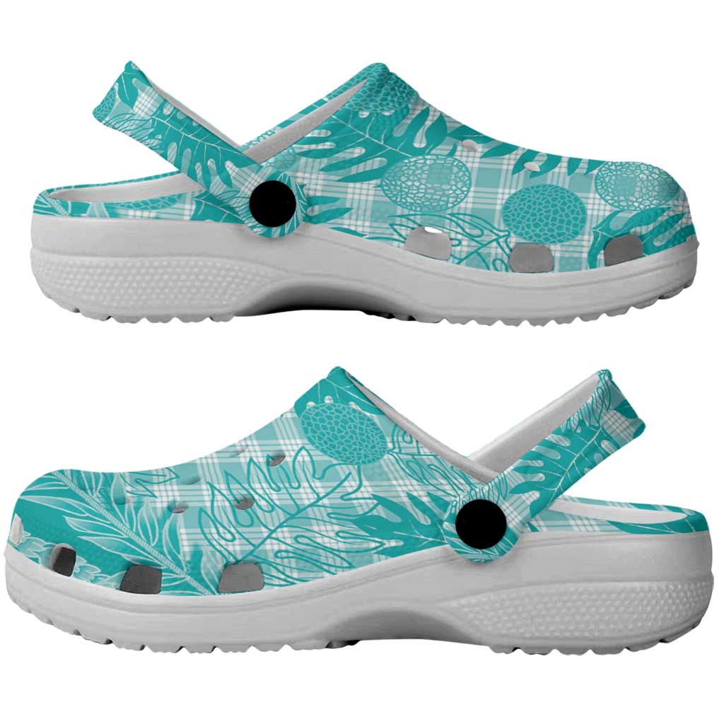 Hawaii Breadfruit Palaka Clogs Shoes Polu Opal Maile Lei - Polynesian Pride