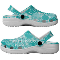 Hawaii Breadfruit Palaka Clogs Shoes Polu Opal Maile Lei - Polynesian Pride