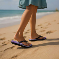 Hawaii Breadfruit Palaka Flip Flops Poni Maile Lei - Polynesian Pride
