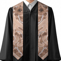 Hawaii Brown Hibiscus Pikake Lei Graduation Stole
