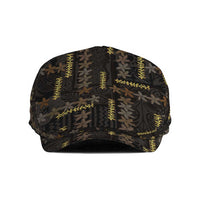 Hawaii Brown Plumeria Lei Black Jeff Hat Frangipani Floral Heritage Art LT01 Black - Polynesian Pride