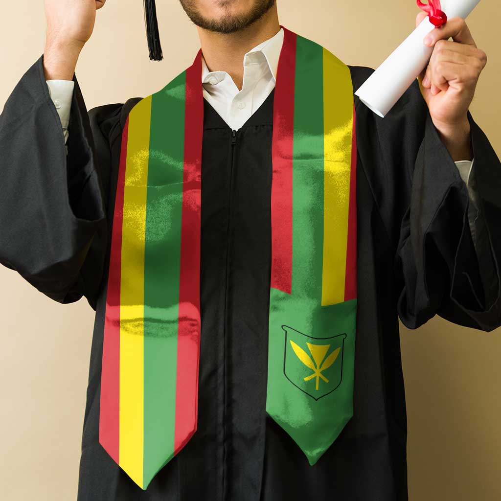 Hawaii Graduation Stole Kanaka Maoli Flag