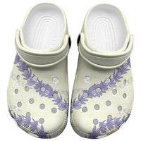 Hawaii Honohono Palaka Motifs Clogs Shoes Hawaiian Orchid Lei