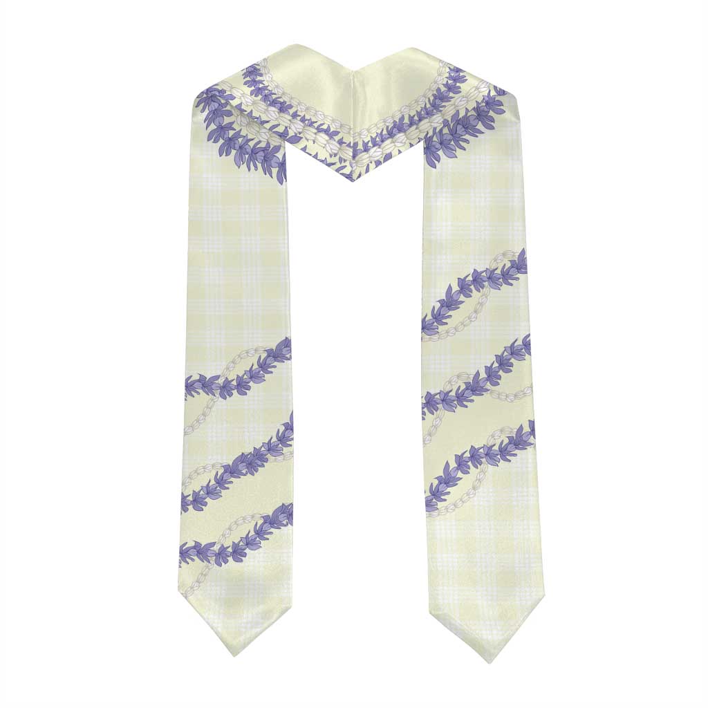 Hawaii Honohono Palaka Motifs Graduation Stole Hawaiian Orchid Lei