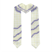 Hawaii Honohono Palaka Motifs Graduation Stole Hawaiian Orchid Lei