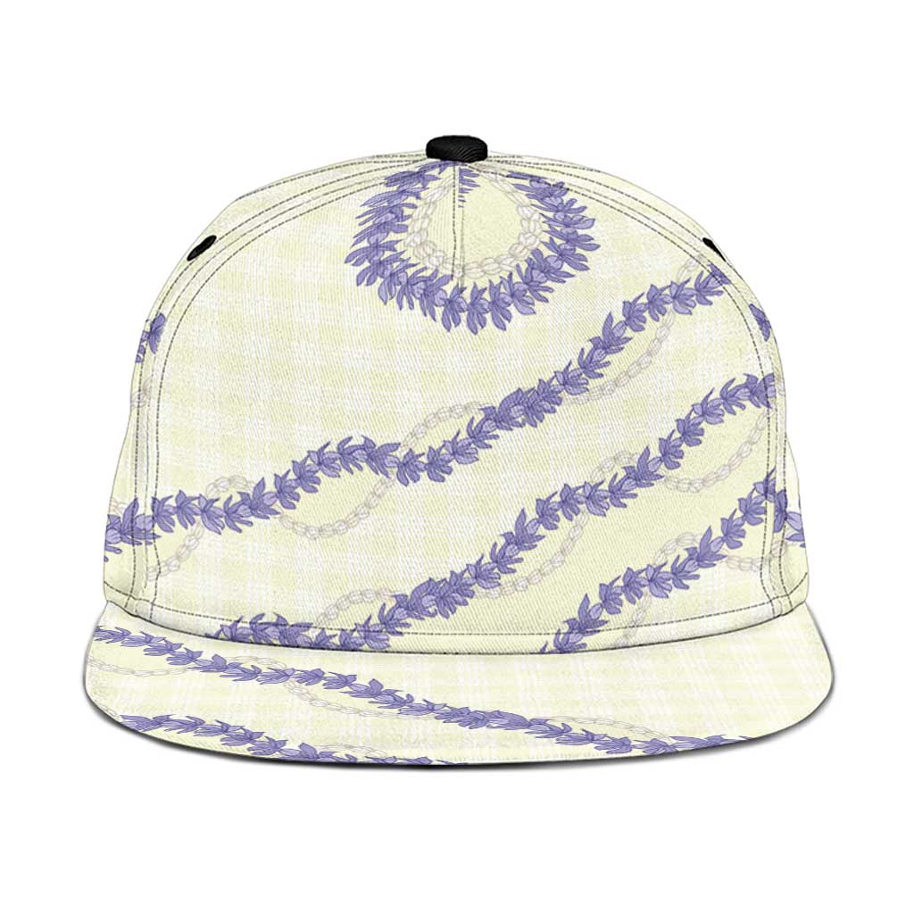 Hawaii Honohono Palaka Motifs Snapback Cap Hawaiian Orchid Lei