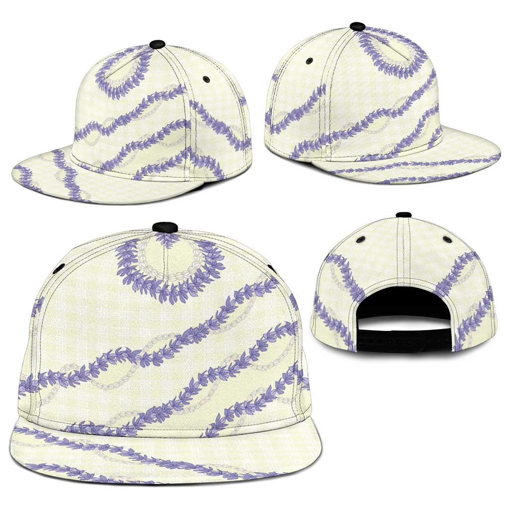 Hawaii Honohono Palaka Motifs Snapback Cap Hawaiian Orchid Lei