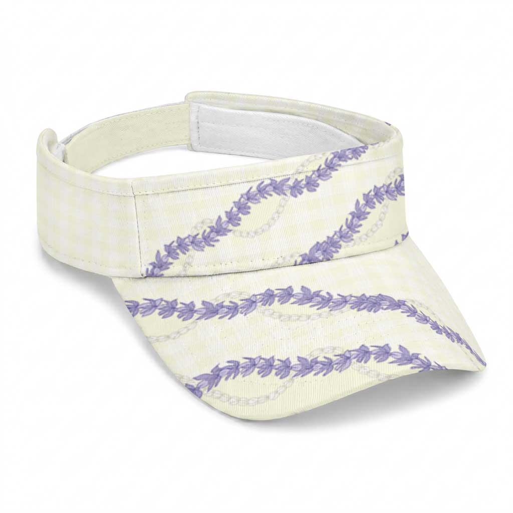 Hawaii Honohono Palaka Motifs Sun Visor Cap Hawaiian Orchid Lei