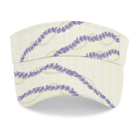 Hawaii Honohono Palaka Motifs Sun Visor Cap Hawaiian Orchid Lei