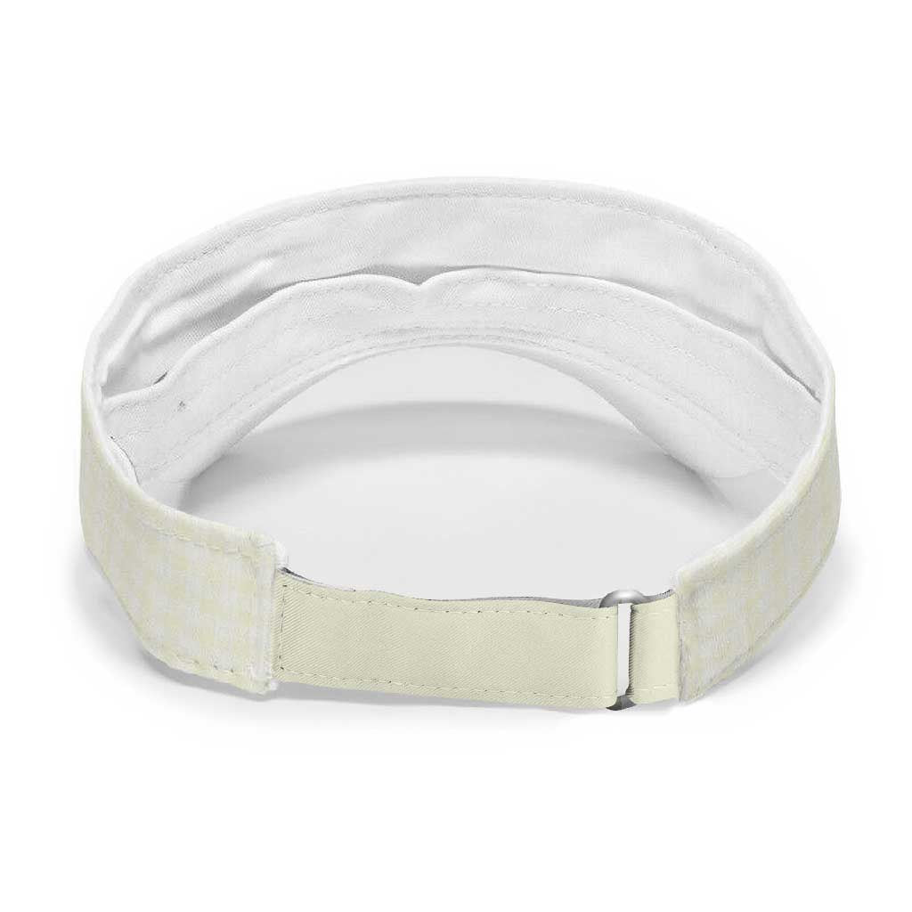 Hawaii Honohono Palaka Motifs Sun Visor Cap Hawaiian Orchid Lei