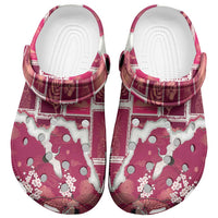 Hawaii Japanese Culture Pink Clogs Shoes Spring Cranes Aloha Pattern
