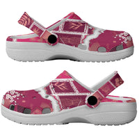 Hawaii Japanese Culture Pink Clogs Shoes Spring Cranes Aloha Pattern