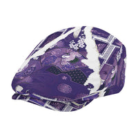 Hawaii Japanese Culture Purple Jeff Hat Spring Cranes Aloha Pattern