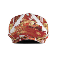 Hawaii Japanese Culture Red Jeff Hat Spring Cranes Aloha Pattern LT01 Red - Polynesian Pride