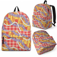 Hawaii Kahili Palaka Motifs Backpack Hawaiian Honohono Pikake Lei