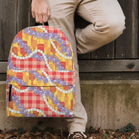 Hawaii Kahili Palaka Motifs Backpack Hawaiian Honohono Pikake Lei