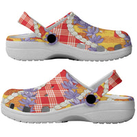 Hawaii Kahili Palaka Motifs Clogs Shoes Hawaiian Honohono Pikake Lei