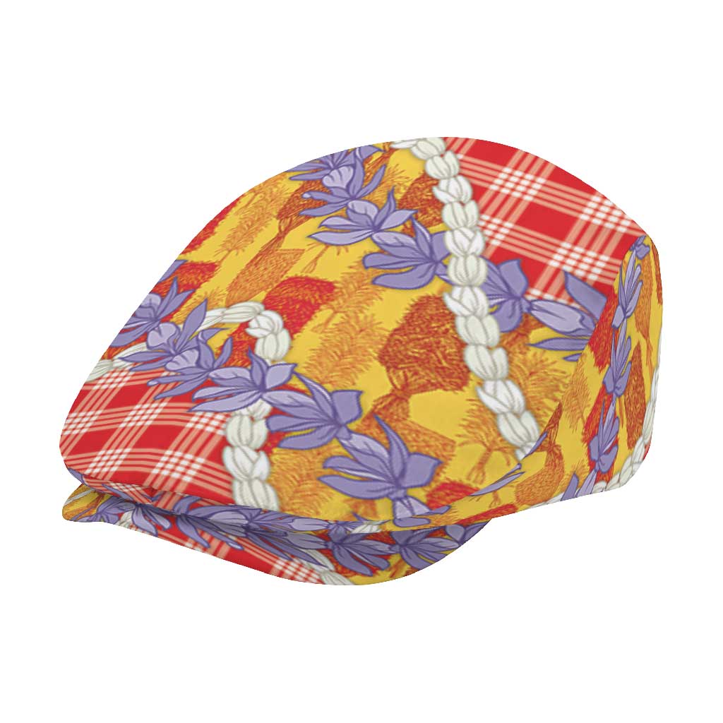 Hawaii Kahili Palaka Motifs Jeff Hat Hawaiian Honohono Pikake Lei