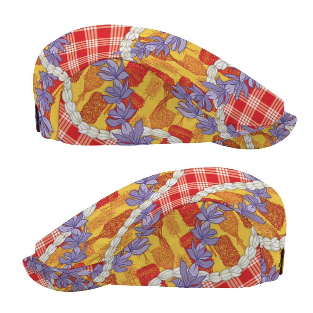 Hawaii Kahili Palaka Motifs Jeff Hat Hawaiian Honohono Pikake Lei