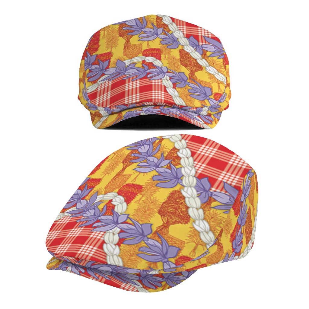 Hawaii Kahili Palaka Motifs Jeff Hat Hawaiian Honohono Pikake Lei