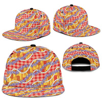 Hawaii Kahili Palaka Motifs Snapback Cap Hawaiian Honohono Pikake Lei