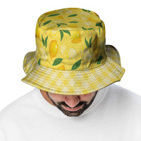 Hawaii Lemon Palaka Bucket Hat Striped Stylized