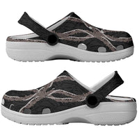 Hawaii Maile Lei Clogs Shoes Aloha Grayscale Color
