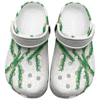 Hawaii Maile Lei Clogs Shoes Aloha White Color