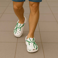 Hawaii Maile Lei Clogs Shoes Aloha White Color