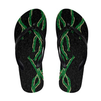 Hawaii Maile Lei Flip Flops Aloha Black Color