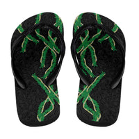 Hawaii Maile Lei Flip Flops Aloha Black Color