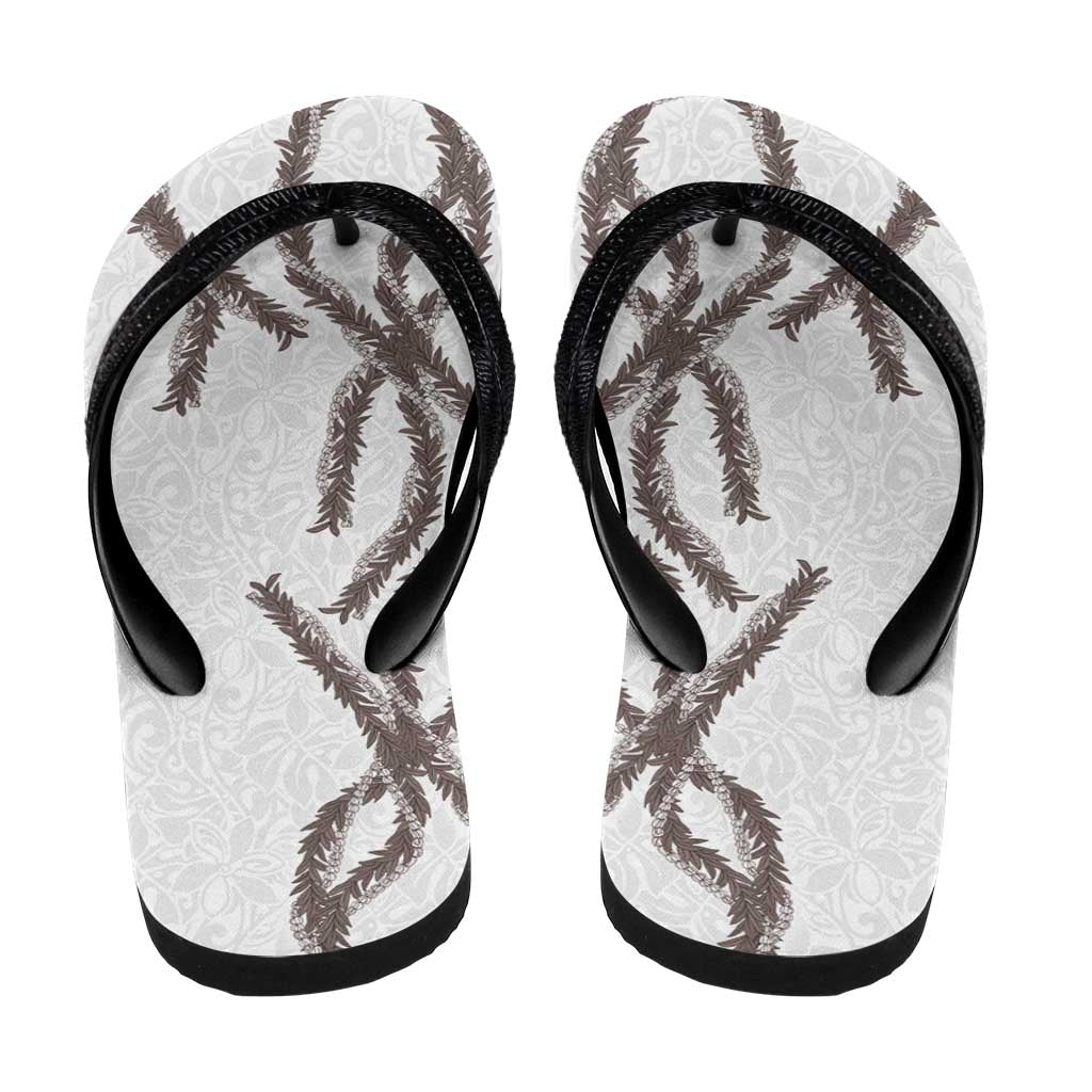 Hawaii Maile Lei Flip Flops Aloha The Grey Color LT03 - Polynesian Pride