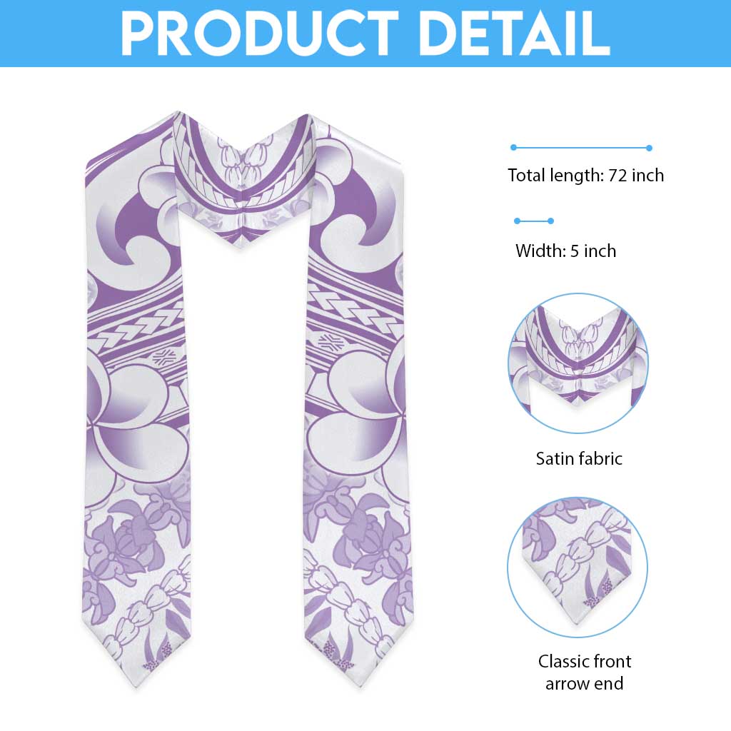 Hawaii Plumeria Lokelani Pikake Lei Graduation Stole Poni Polynesian Tattoo LT9 - Polynesian Pride