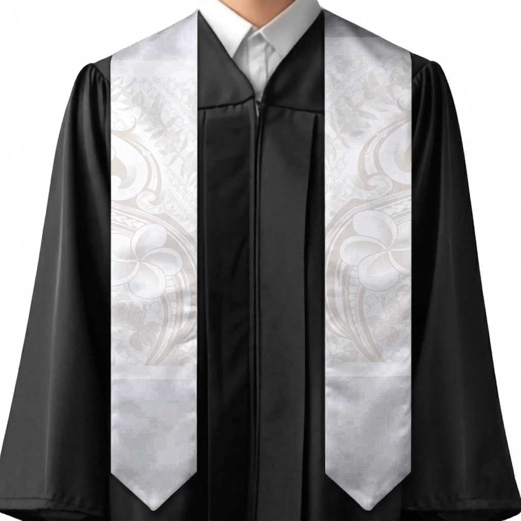 Hawaii Plumeria Lokelani Pikake Lei Graduation Stole Sandy Beige Polynesian Tattoo
